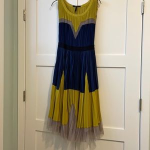 BcBG accordion pleated midi dress